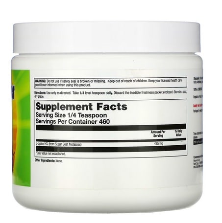 L-lysine en poudre, non aromatisée - Nature's Life, – Image 2