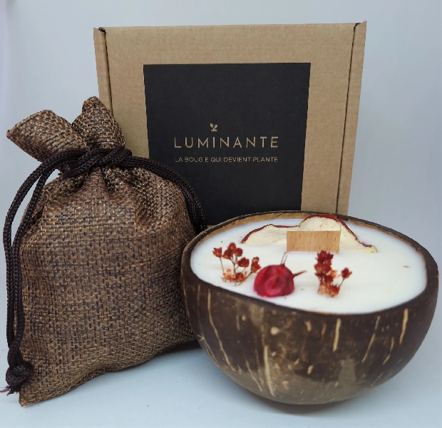 La Coco Coffret Bougie Pomme d'amour - Fleurs sauvages