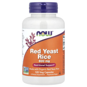 now riz levure rouge 600mg 120 capsules