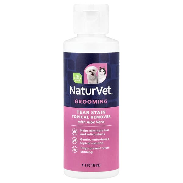NaturVet Tear Stain – Nettoyant traces de larmes 118 ml