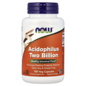 NOW Foods Acidophilus 2 milliards UFC 100 capsules végétales
