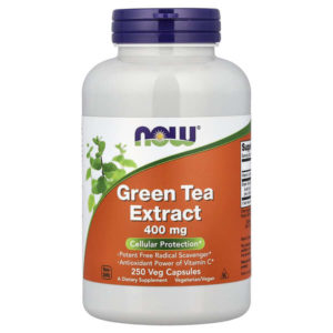 NOW Foods Green Tea Extract 400 mg, flacon de 250 capsules végétales