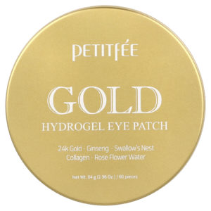 Petitfee Gold Hydrogel Eye Patch, boîte dorée de 60 patchs yeux, 84 g