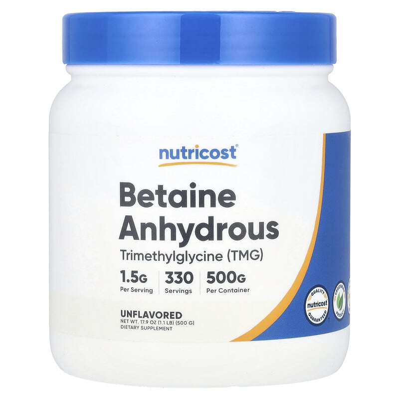 Nutricost Bétaïne anhydre TMG en poudre – 500 g